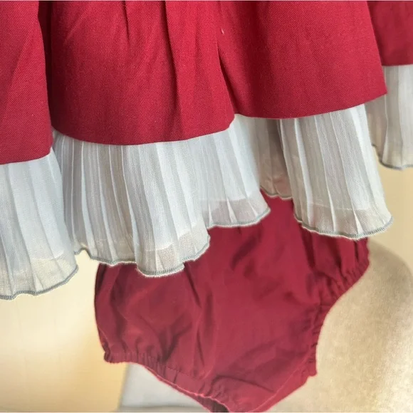 Elegant Burgundy Kids Formal Dress with Lace and Bow - Picture 2 of 6